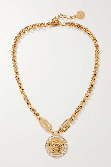 versace necklaces with swarovski crystals|saks Versace necklace.